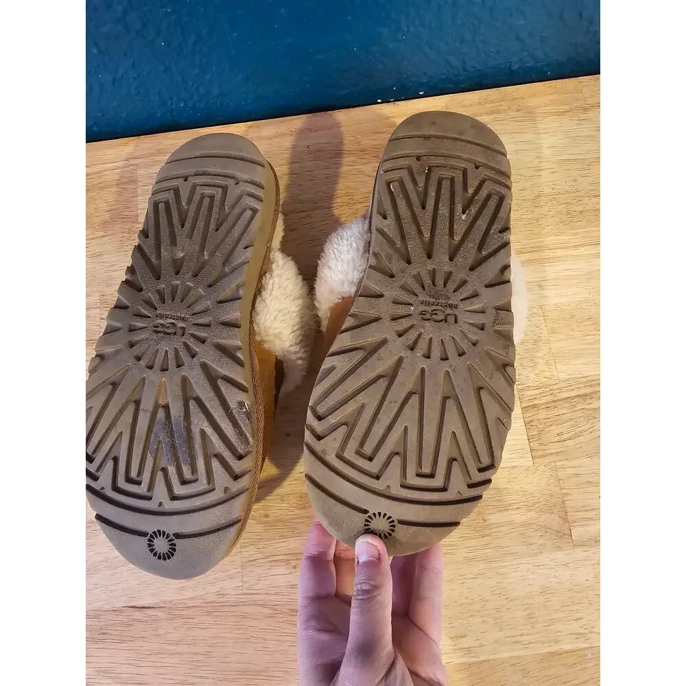 UGG Disquette Slippers Big Kid Size 2.5 big kid Chestnut Platform Shearling Cozy